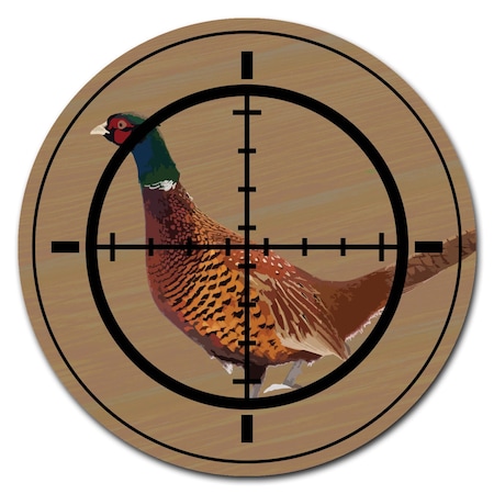 Pheasant Hunter Circle Corrugated Plastic Sign